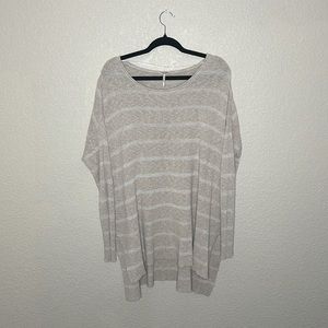 FREE PEOPLE Oversized Striped Textured Sweater, sz M